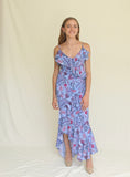 Vestido Selene, azul florecitas