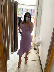 Vestido de maternidad, lila viridiana con Olán