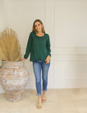 Blusa de lactancia, Diana verde mangas largas