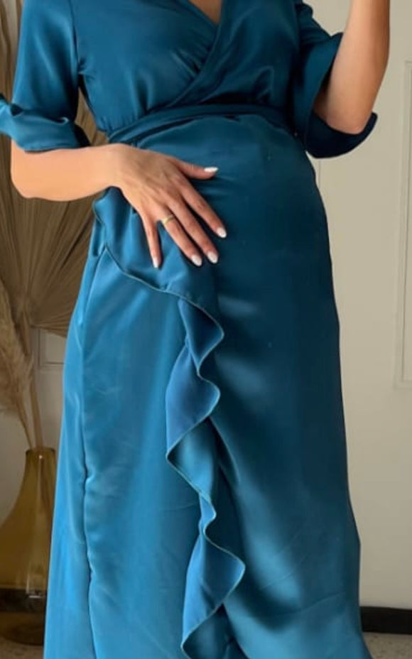 Tela azul verdosa