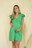 Vestido de maternidad y lactancia, Bertha verde vivo G