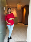 Blusa de lactancia Deborah roja