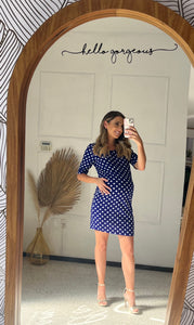 Vestido de maternidad strech de bolitas