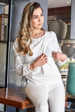 Blusa lactancia Daniela ivory encaje