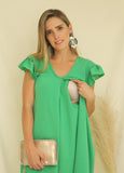 Vestido de maternidad y lactancia, Bertha verde vivo G