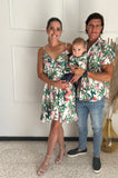 Matching floreado corto con blusa Niño