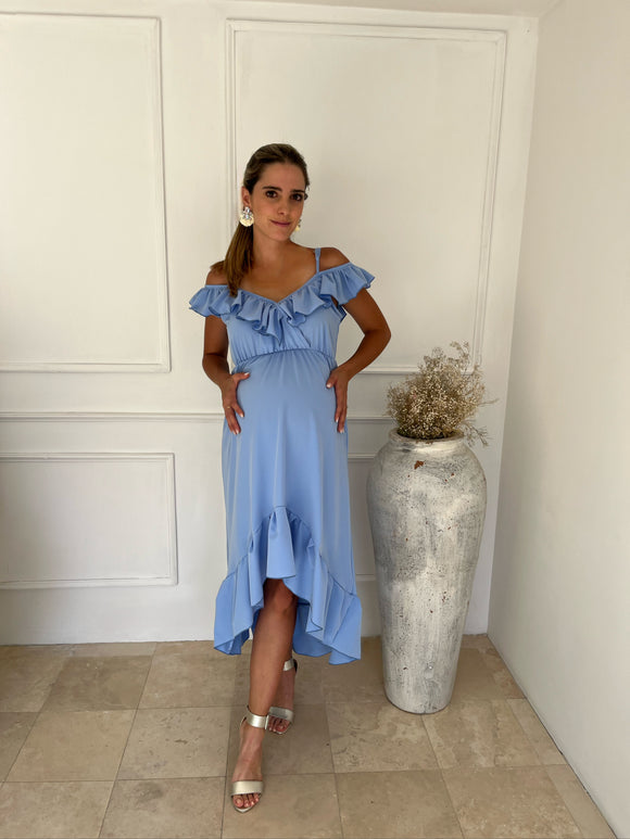 Vestido de maternidad Carlota azul madrid