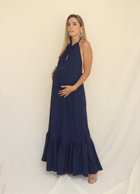 Vestido de maternidad Elisa, azul marino