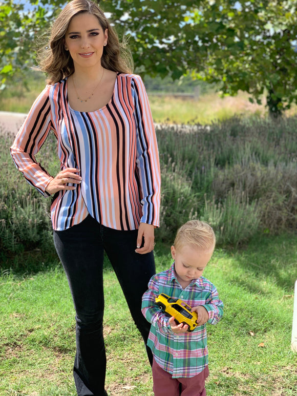 Blusa De lactancia, Diana rayas