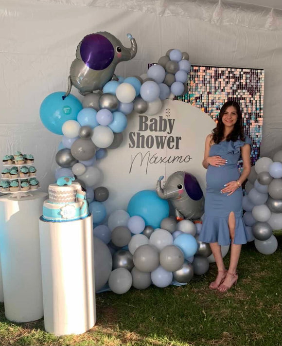 Vestido de maternidad, Aurelia azul polvo