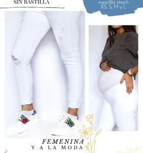 Pantalon blanco roto BB