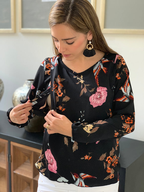 Blusa de lactancia, Daniela pajaritos