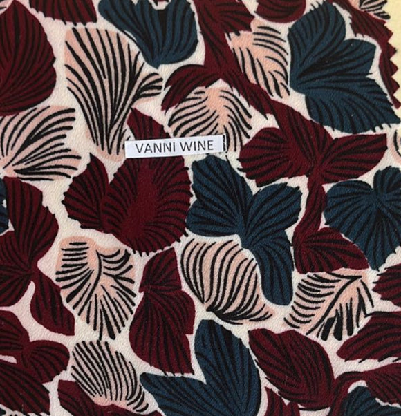 Tela Polyester vanini wine