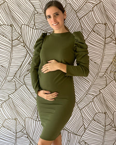 Vestido maternidad Vega color verde