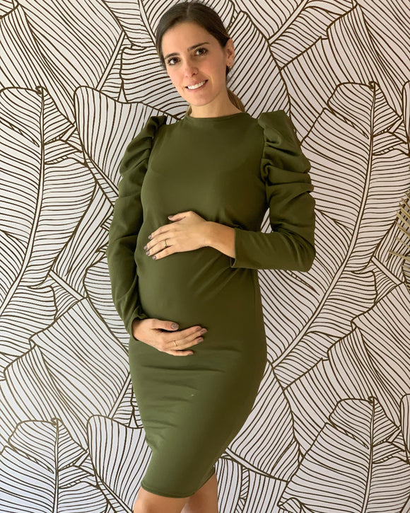 Vestido maternidad Vega color verde