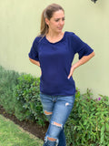 Blusa de lactancia, Georgina Azul marino