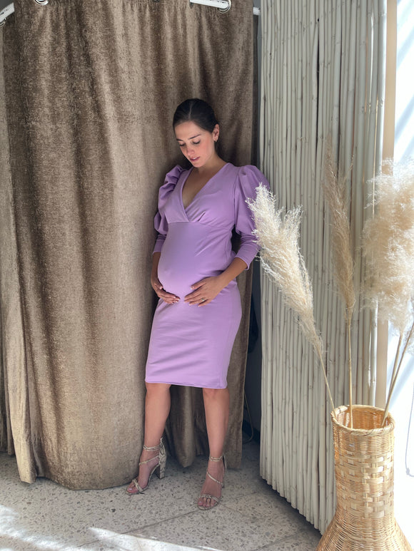 Vestido de maternidad Yuridia lila