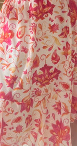 Tela rosa con amarillo