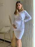 Vestido de maternidad, Camila blanco nudo