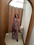 Vestido de maternidad, Bethzy naranja con azul