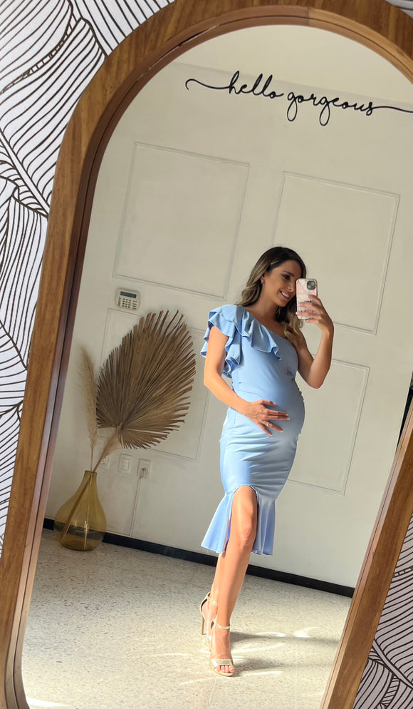 Vestido de maternidad, Aurelia azul brilloso
