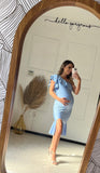 Vestido de maternidad, Aurelia azul brilloso