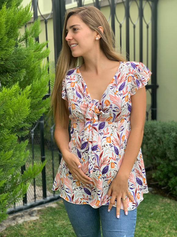 Blusa de maternidad, Brescia Hojas viento