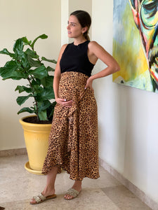 Falda de maternidad, leopardo