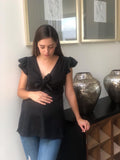 Blusa de maternidad y lactancia Brescia negra