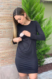 Vestido de maternidad y lactancia color negro