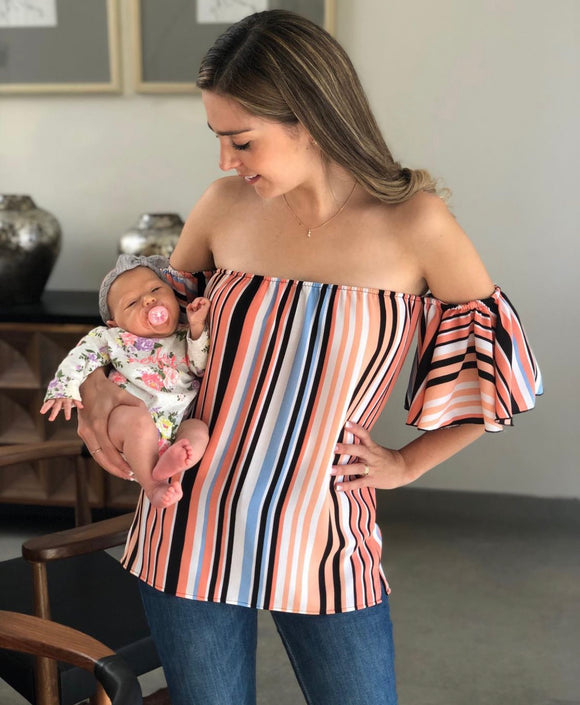 Blusa de Lactancia, Aniela Rayas colores
