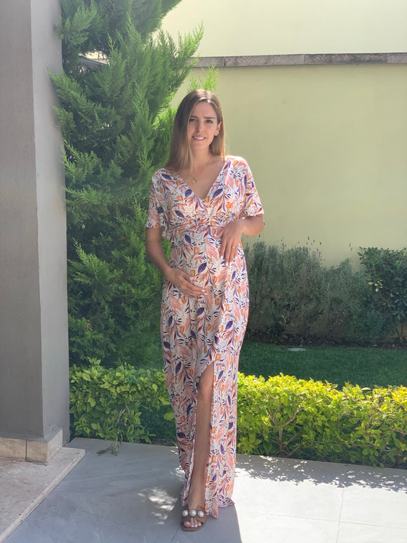 Vestido de maternidad Love, hojas viento