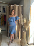 Vestido de maternidad, azul loredana