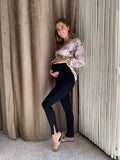 Jeans de maternidad negros abiertos “BB”