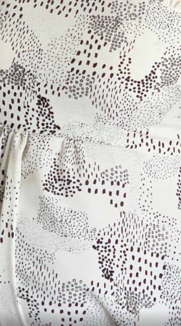 Tela blanca con negro Polyester