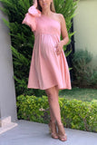 Vestido Antonella, maternidad color rosa