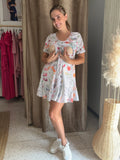Vestido de maternidad y lactancia, Hanna flores pasteles