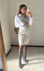 Vestido/sweater de maternidad, tweed outfit