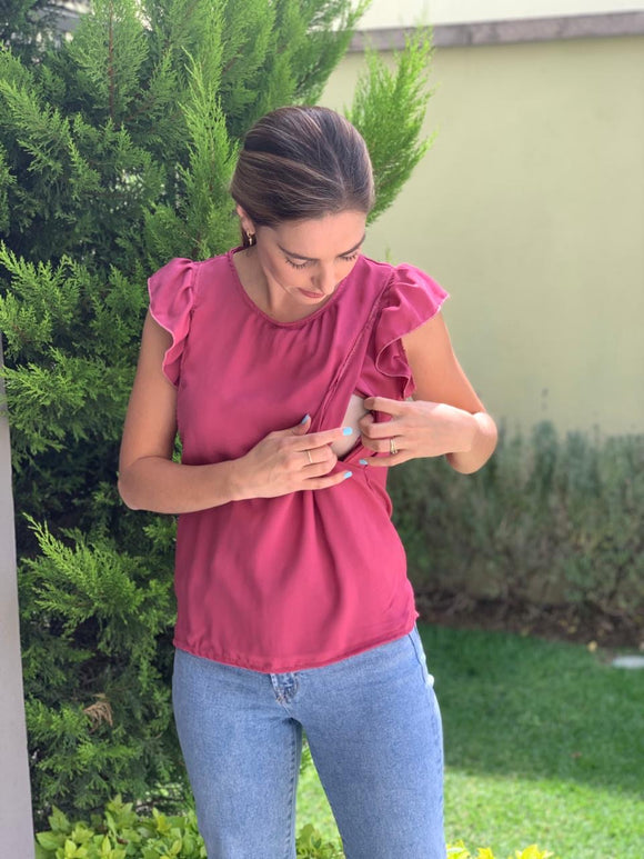 Blusa de Lactancia, Andy Rosa Quemado