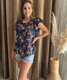 Blusa de lactancia, Ruth azul floreado
