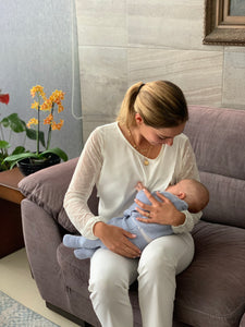 Blusa de Lactancia, Daniela Blanca bolitas