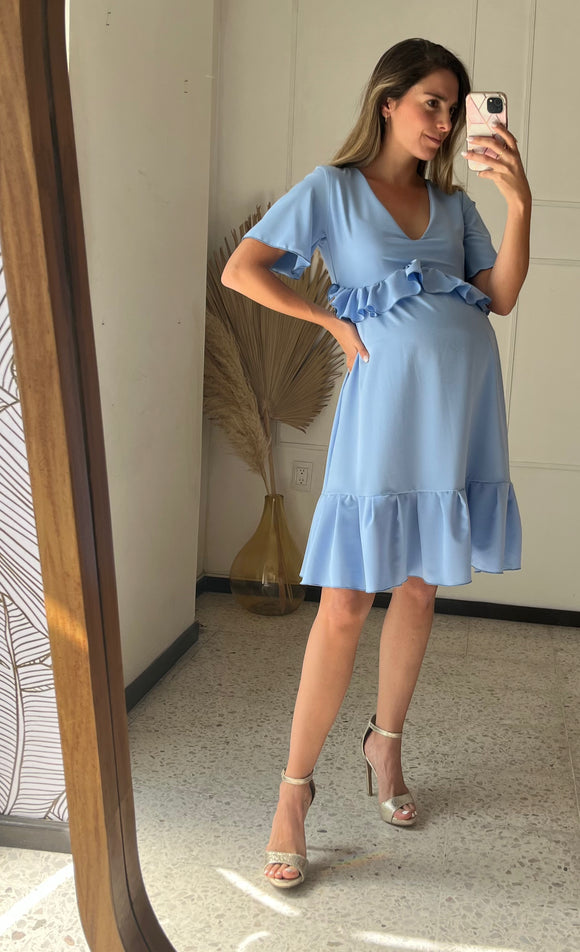 Vestido maternidad Karina azul madrid