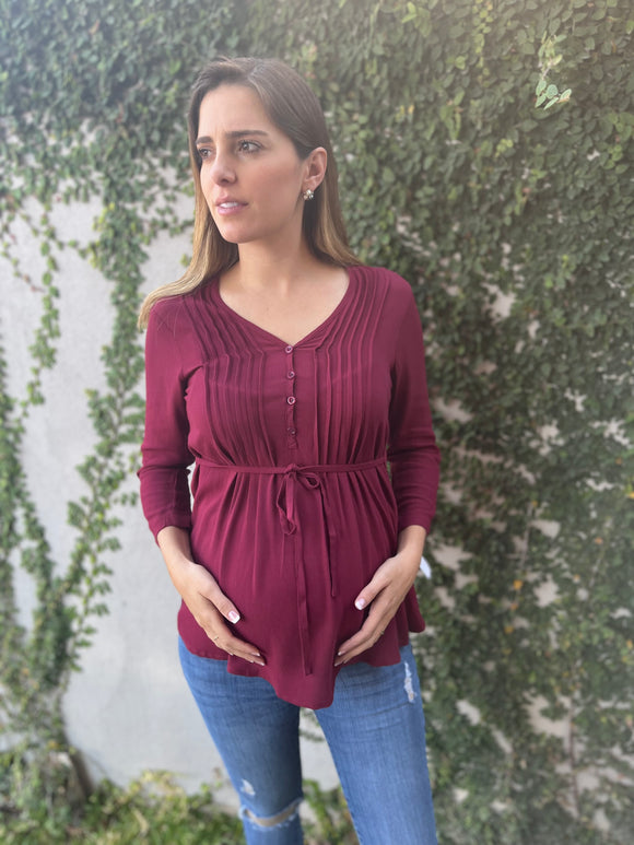 Blusa de maternidad, vino LM