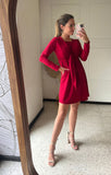 Vestido de maternidad y lactancia Romina Rojo