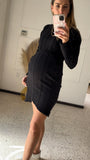 Vestido de maternidad negro textura, Lola CH y XG