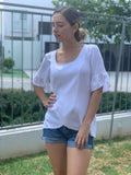 Blusa de lactancia, Georgina/Diana blanca