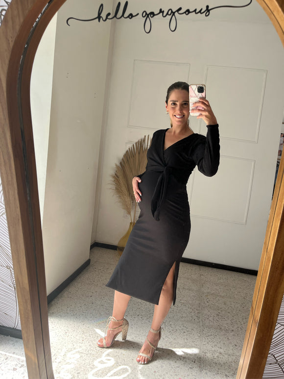 Vestido de maternidad y lactancia, Aitana negro