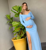 Vestido de maternidad sesión azul, Ritta