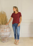 Blusa lactancia esme vino algodón