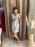Vestidos negro con blanco, matching